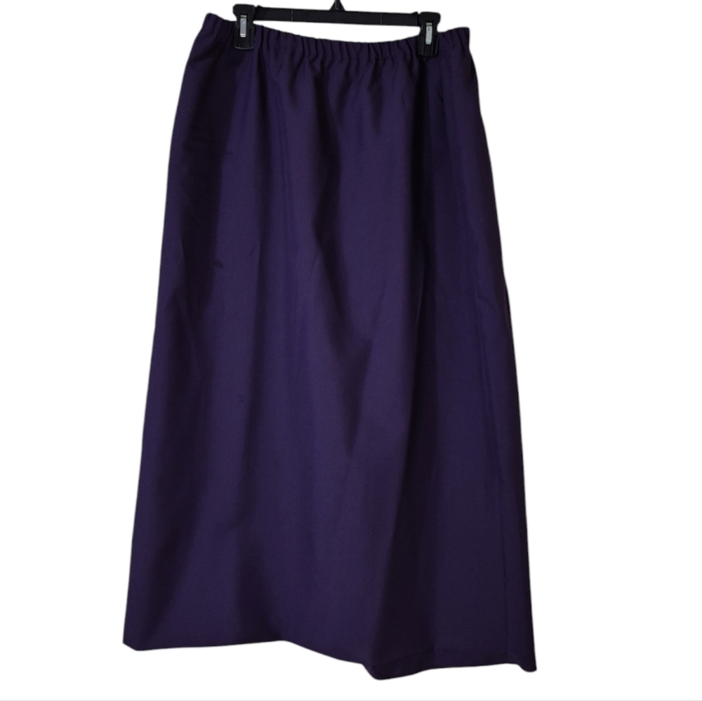 Allison Woods Vintage Blazer & Skirt 2pc Set In Dark Purple - Picture 5 of 7